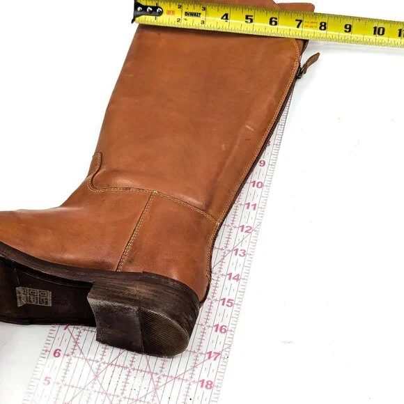 Free People Women  Cognac Leather Riding Equestrian Strap Boots 6.5US EUR 37.5 - Picture 7 of 10